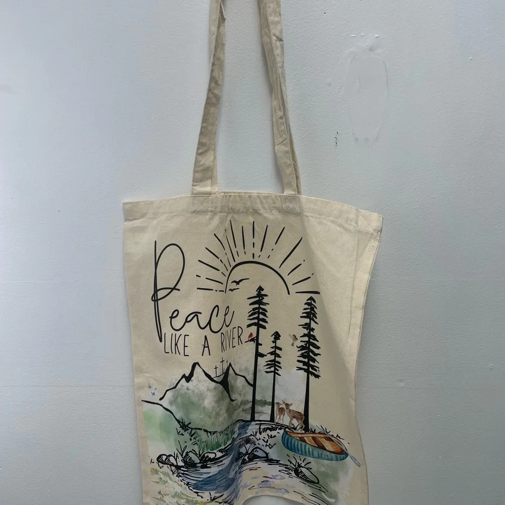 Peace Like a River Canvas Tote Bag